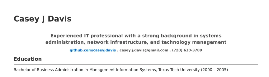 Resume Example